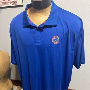 Fanatics Mens 4XL Chicago Cubs Short Sleeve Polo